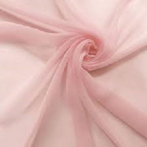 54 Inches Width Light Weight Light Pink Chiffon Fabric