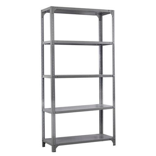 Grey 6 Feet Tall Plating Iron Double Sided Shelve Slotted Angle Racks With 5 Layer