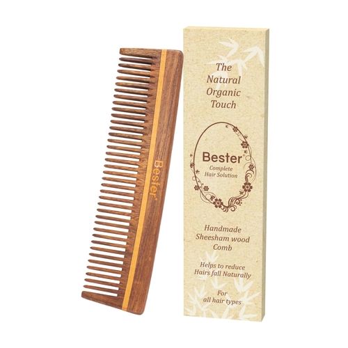 Bester 100% Natural Handmade Sheesham Wood Hair Dressing Comb (13fc)