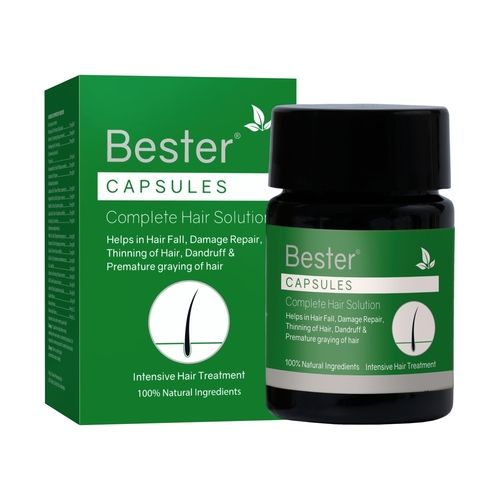 Bester Capsules For Hair Fall Greying Thinning And Dandruff (10 Caps) Ingredients: Bhringraj