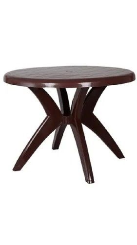 Free-Standing Round Plain One-Piece Modern Machine Made Plastic Dining Tables