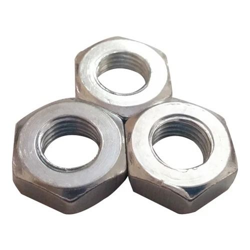 Silver Hexagonal Head Hot Rolled Polished Finish Stainless Steel Alloy Nut For Industrial Usage