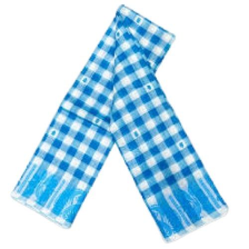 Sky Blue With White Ladies Checked Pattern Casual Wear Pure Cotton Sarees