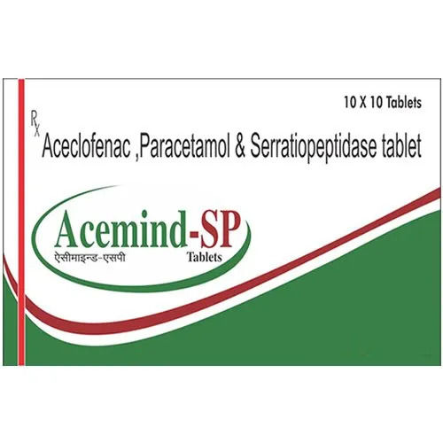 Medical Grade Aceclofenac Paracetamol And Serratiopeptidase Tablet For Pain Relief 