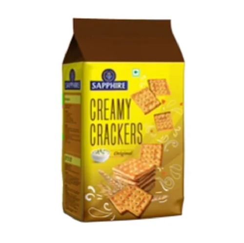 Rectangular Plain A-Grade Crispy Sweet And Salty Taste Cream Crackers Biscuits