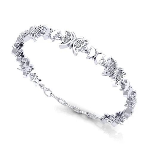 Round Shiny Anti-Tarnish Skin-Friendly Lobster Claw Claps Closure Sterling Silver Bracelets Gender: Women