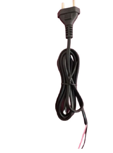 Black 1 Meter Long 220 Grams Copper And Polyvinyl Chloride Power Cord