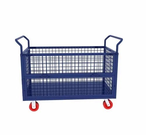 600 Kg Loading Capacity Manual Operated Material Handling Trolley With Four Wheels