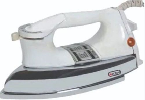 750 Watt Power Stainless Steel And Plastic Material Dry Electric Iron