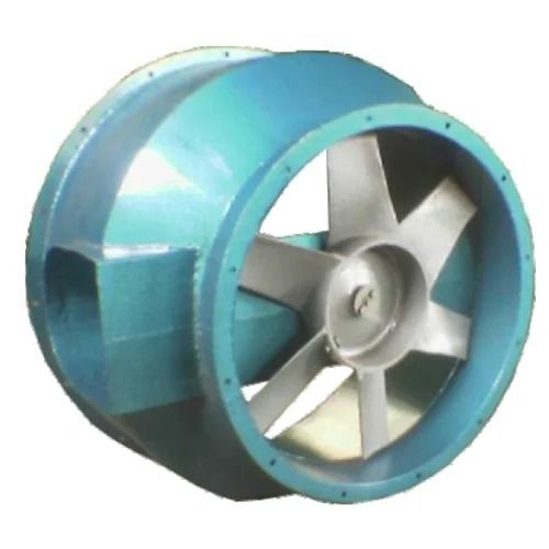 Blue And Gray Aluminum Alloy Body 415 Volt Electrical 1440 Rpm Speed Bifurcated Fan