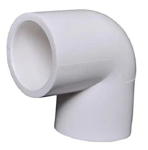 White Beautiful And Lightweight 4 Inch Round Plain Polished Pvc Elbow 