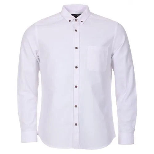 Casual Wear Regular Fit Long Sleeve Classic Collar Plain Cotton Shirt For Mens