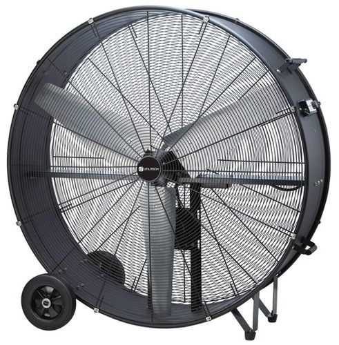 Black Floor Mounted Aluminum Body 240 Volt Electrical High-Speed Industrial Fan With Three Blade