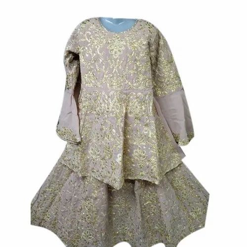 Kids Embroidery Party Wear Sharara Suit