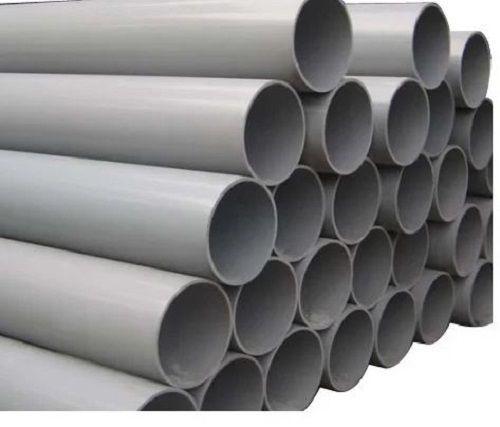 Grey Lightweight 10 Meter Plain Seamless Round Pvc Plastic Pipe 