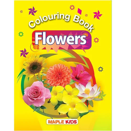 Rectangular Flower Coloring Book For Children Use, No Of Pages 24 