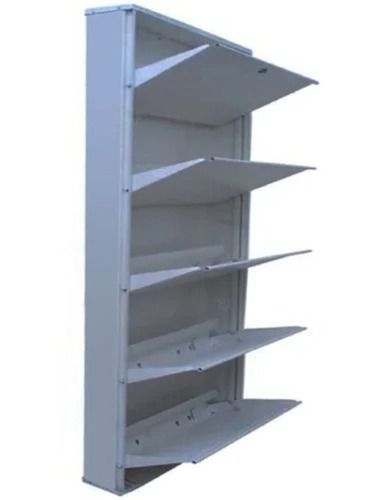 Rust Proof Polished Finish Mild Steel Wall Mounted Shoe Rack With Five Shelve