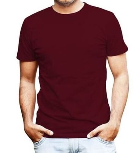 Short Sleeves Daily Wear O Neck Plain Cotton T Shirt For Mens  Age Group: Adults