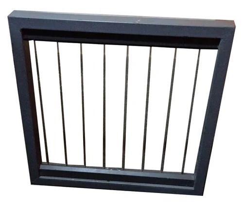 Black Square Shape Corrosion Resistant Paint Coated Stainless Steel Window Grill 