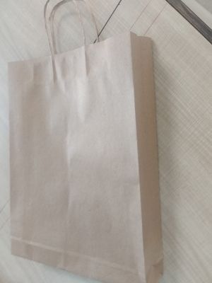 12 X15 Inch Kraft Brown Paper Carry Bag For Shopping Use