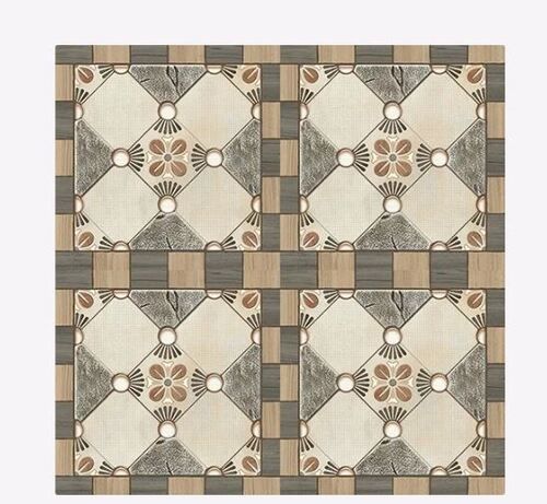 Multicolour 17X14 Inches Matte Finish Non Slip Digital Printed Floor Tiles 