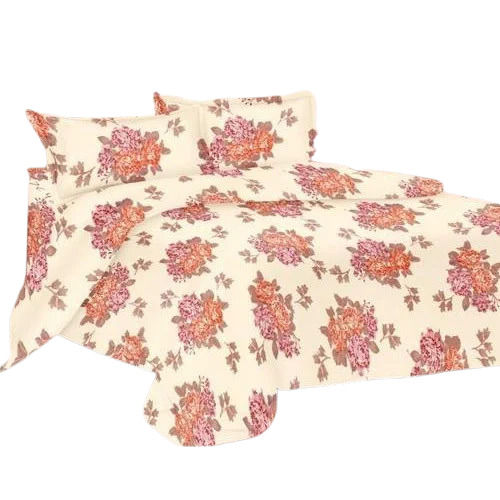 180 To 280s Full Size Soft Pure Cotton Floral Printed Bed Sheet