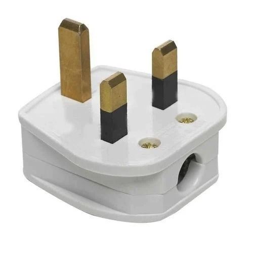 5X2X3 Centimeters 50 Gram 220 Volts Plastic And Brass 3 Pin Plug Application: Electrical