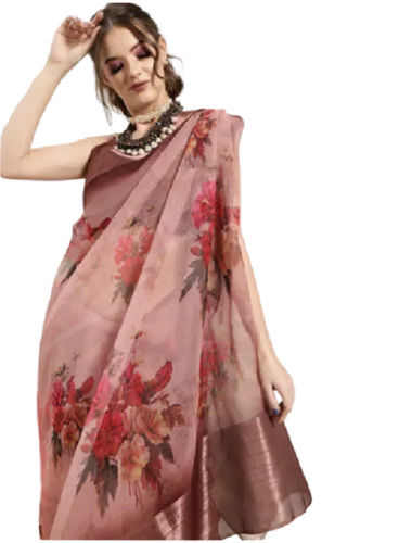 Banarasi Style Printed Comfortable Light Weight Skin-Friendly Georgette Saree