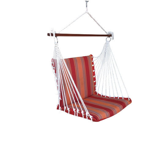 Multicolor Ceiling Mounted Matte Finish Wooden And Fabric Comfortable Hammock Swing 