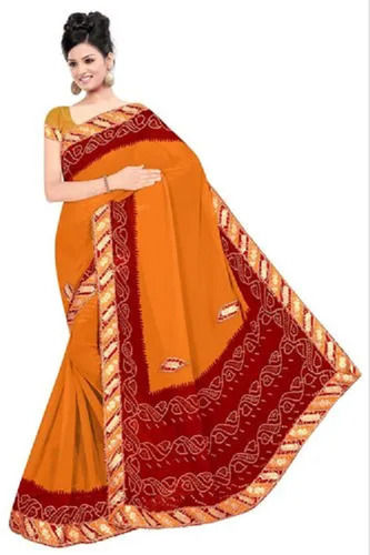 Designer Skin-Friendly Comfortable Printed Bandhani Style Georgette Sarees