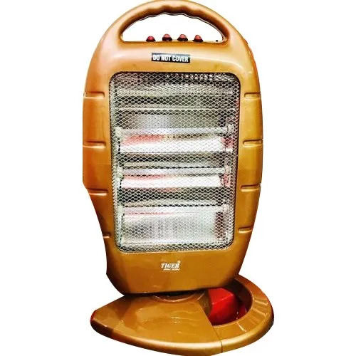 Orange Free Standing Rectangular Painted Electric Portable Metal Parabolic Heater