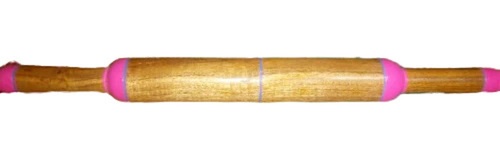Handle Lightweight Portable Round Tough Long Lasting Wood Belan - 25 mm Thickness, 400 gm Weight | Dual Handle Design for High Grip