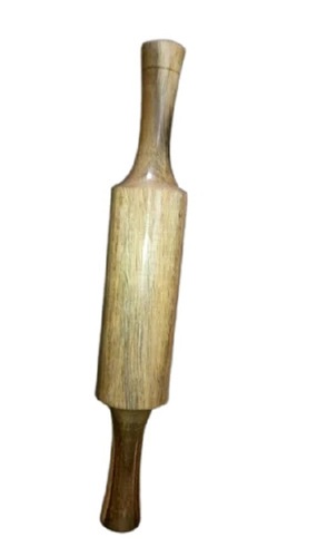 Lightweight Biodegradable Hard Strong Portable Economical Cylindrical Wooden Belan - 30mm Thick, 400g Weight | Wooden Coated Interior & Exterior, Easy to Carry Handles