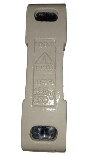 Rectangular Plain Shockproof Ceramic Kit Kat Fuse For Commercial Use - 20x10.2x10.2 cm, Off White, 440 Volt, 50 Hz, 499 Grams | Overload Protection for Industrial Applications