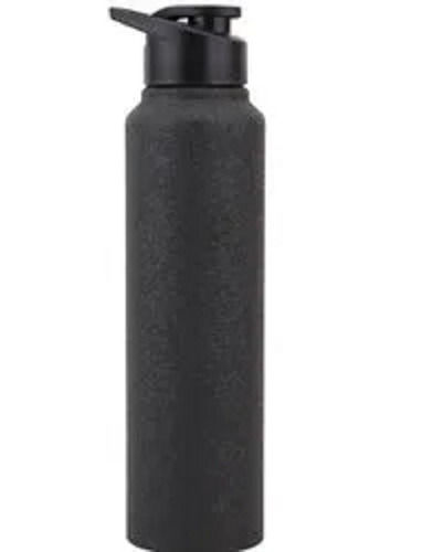 1 L Economical Cylindrical Matt Plastic Stainless Steel Crackle Bottle For Drinking Water