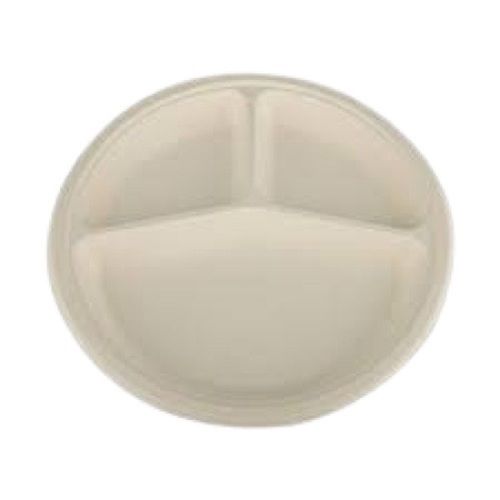 3 Compartment Round 12 Inch Disposable Paper Plate, 100 Pieces Pack Application: Event Supply