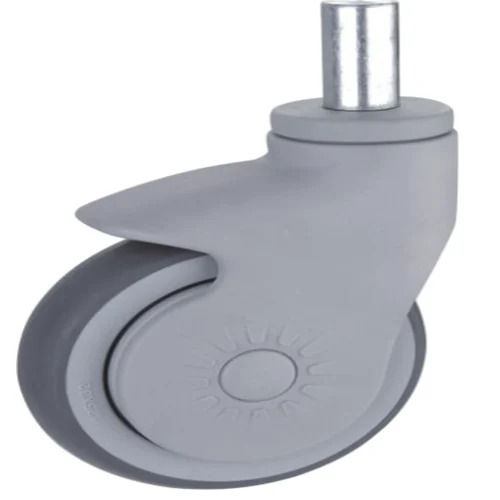 Grey 360 Degree Less Effort Lightweight Nylon Caster Yoke Wheel For Industrial Use