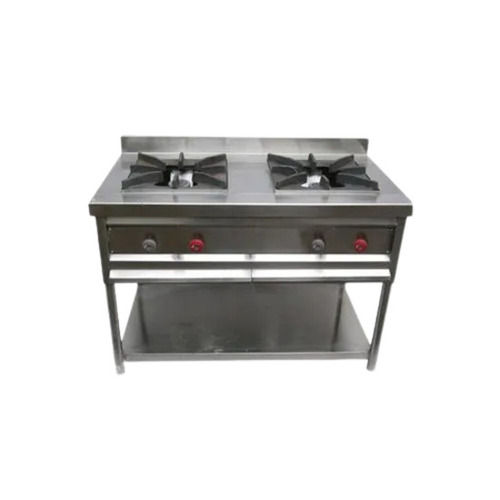 4 Mm Thick Corrosion Resistance Stainless Steel Body Two Burner Range With 4 Knobs Warranty: 00