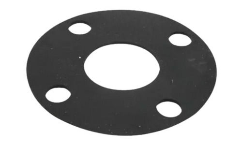 Black 5 Mm Thick 40 Shore A Round Flat Silicone Rubber Gasket For Industrial Use