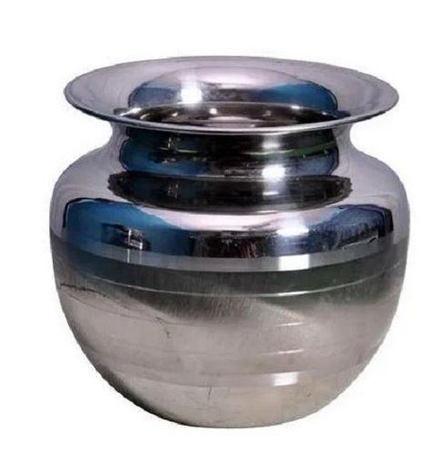 Silver 500 Ml Capacity Round Plain Polished Stainless Steel Lota