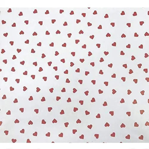 Virgin Wood Pulp 9.5X13.5 Inch Heart Printed Tissue Paper For Wrapping Use