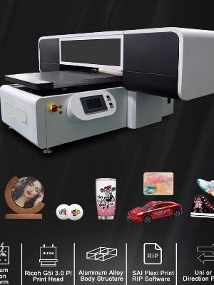 Automatic Flat Bed Uv Digital Printing Machine For Bi-Directional Printing Capacity: 7