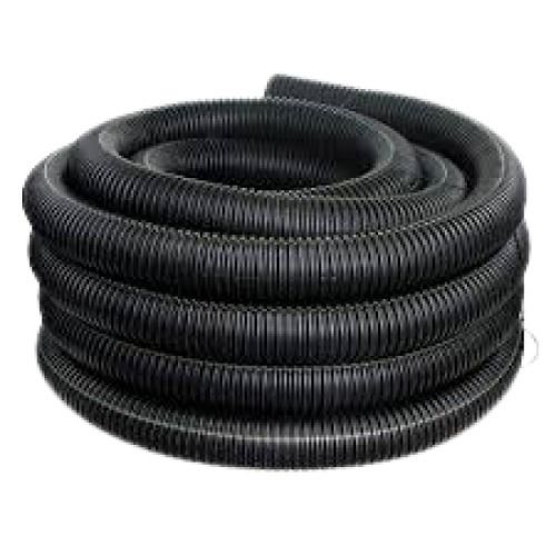 Plastic Black Round Shape 4 Inch Diameter 10 Feet Length Corrugated Pipes