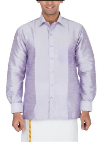 Button Closure Full Sleeves Soft And Shinny Silk Shirt For Men Age Group: 18 To 35