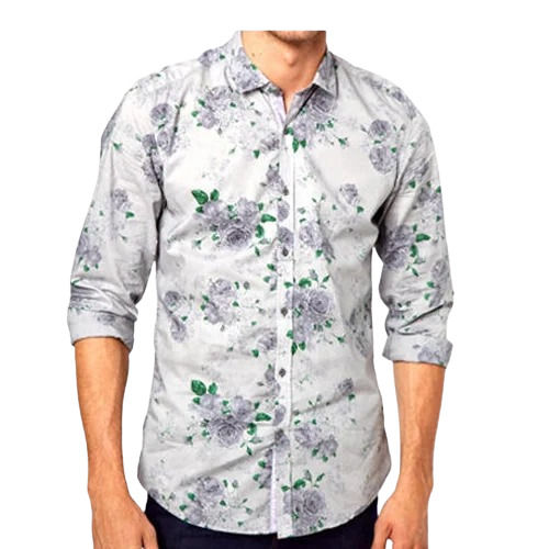 Full Sleeves Classic Collar Skin Friendly Cotton Printed Shirt For Men Age Group: 18 To 35