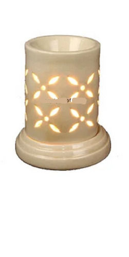 Cream Low Pressure New Fire Tube Lightweight Crafty Aroma Ceramic Oil Burner 