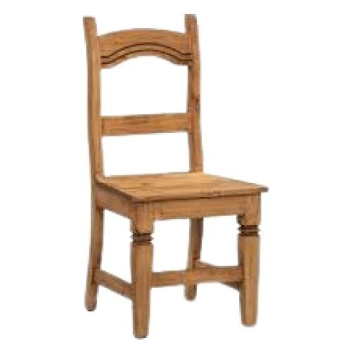 Handmade Plain Oak Brown Solid Wooden Small Chair