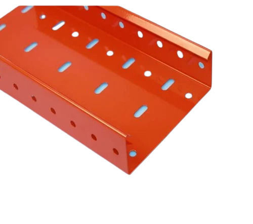 Red Rectangular Heavy Duty Mild Steel Powder Coated Cable Tray 