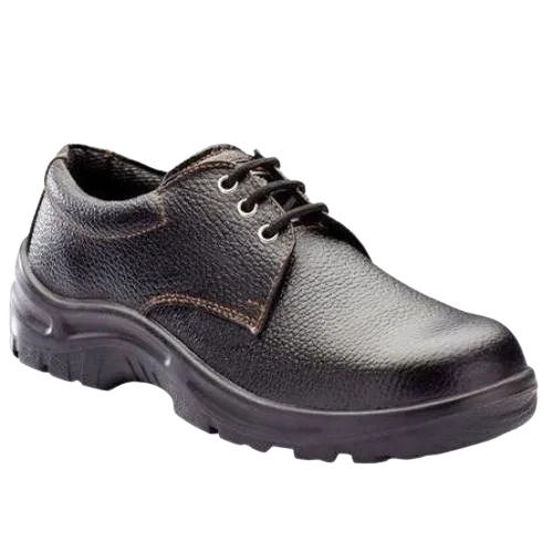 Black Rubber Sole Pu Insole Lace Closure Leather Safety Shoes For Women