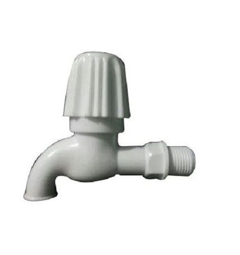 White 6 Inch Glossy Pvc Plastic Water Tap 